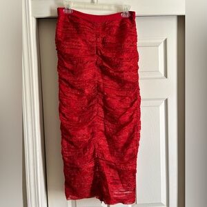 Zara Lace Midi Skirt